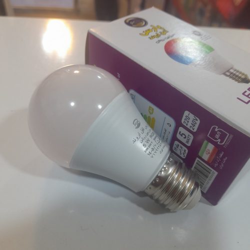 لامپ اصلی 7 رنگ پایه E27 سرپیچ خور LED پارس افق اروند rgb