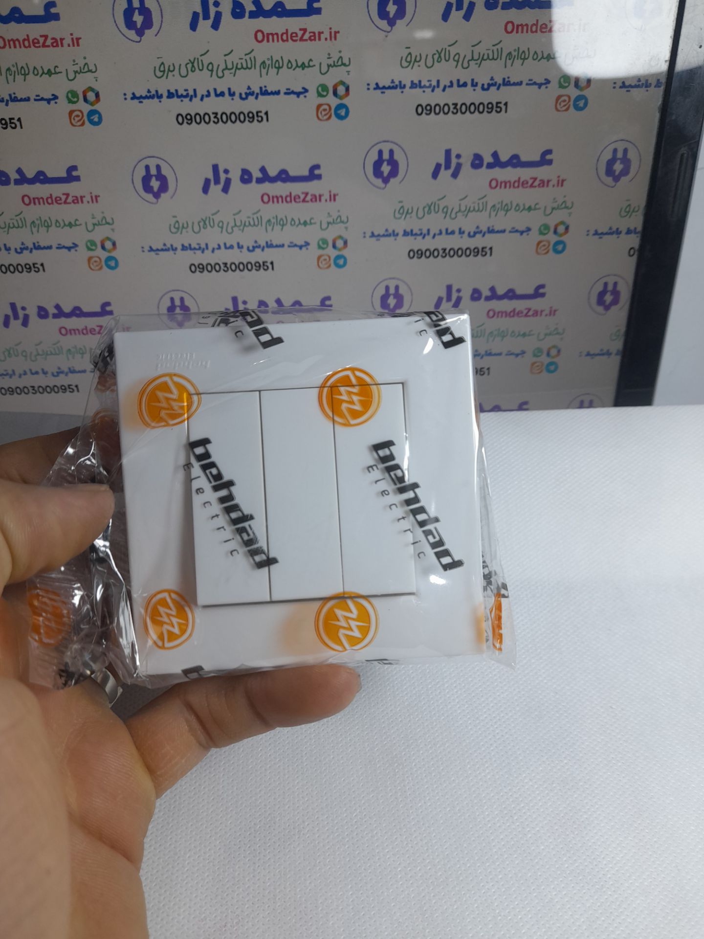 تصویر کامل کلید 3 پل مدل ورتکس بهداد الکتریک