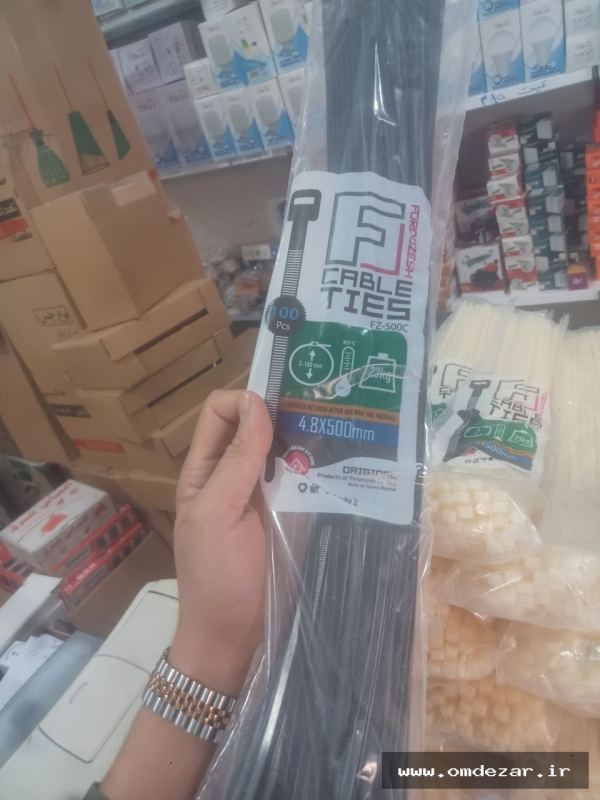 فروزش بست کمربندی سایز 4.8 در 500 سفید فروزش اتصالات