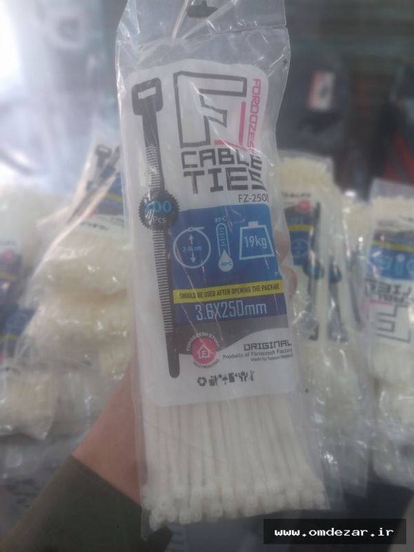 خرید و قیمت بست کمربندی 3.6x250mm بسته 100 تایی